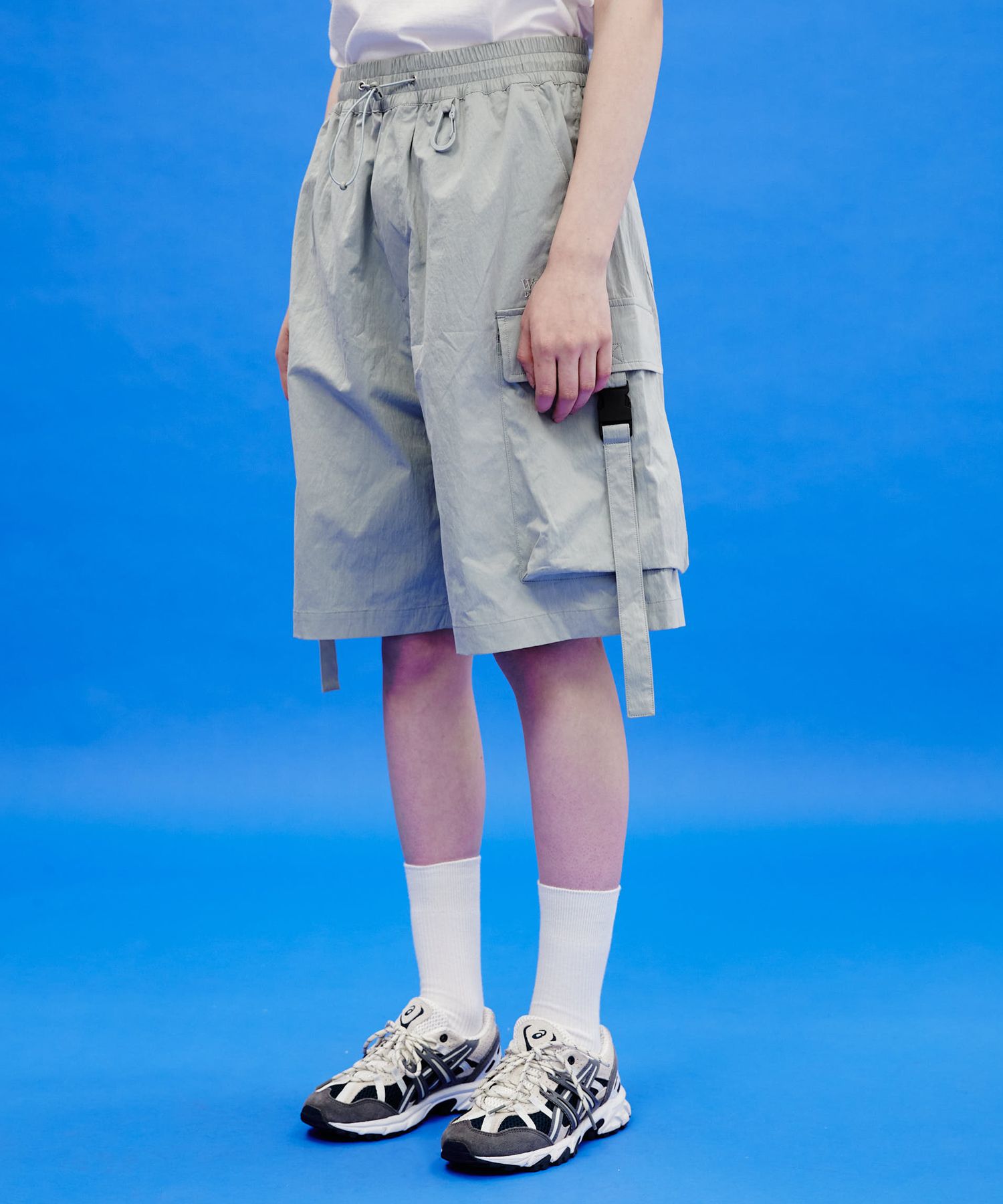 ★Wai Kei★ Big Pocket Banding Cargo Shorts Khaki YK23HSPT02 s-l400.jpg