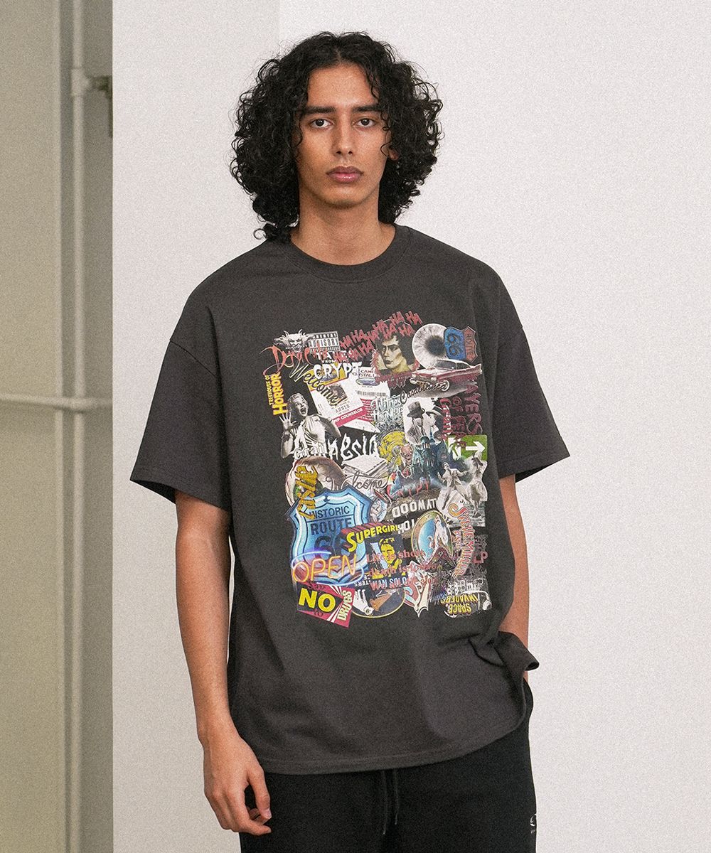 ★GRAILZ★ COLLAGE TSHIRTS CHARCOAL MUSINSA | GRAILZ COLLAGE T-SHIRTS [CHARCOAL]