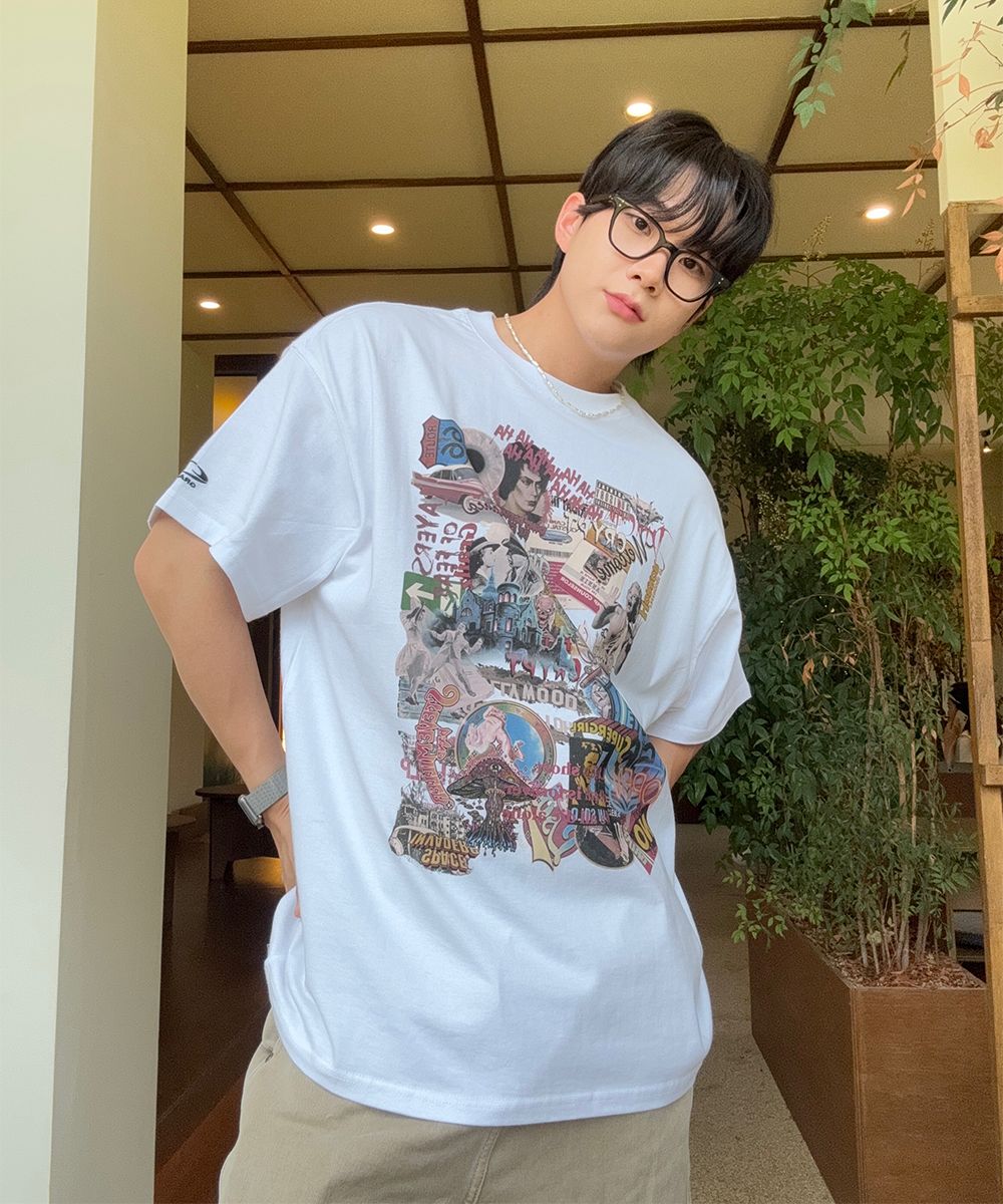MUSINSA | GRAILZ COLLAGE T-SHIRTS [WHITE]