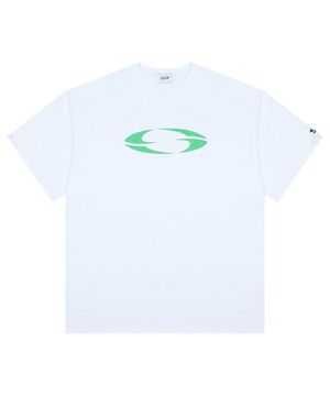 OVAL LOGO T-SHIRTS [WHITE/GREEN]