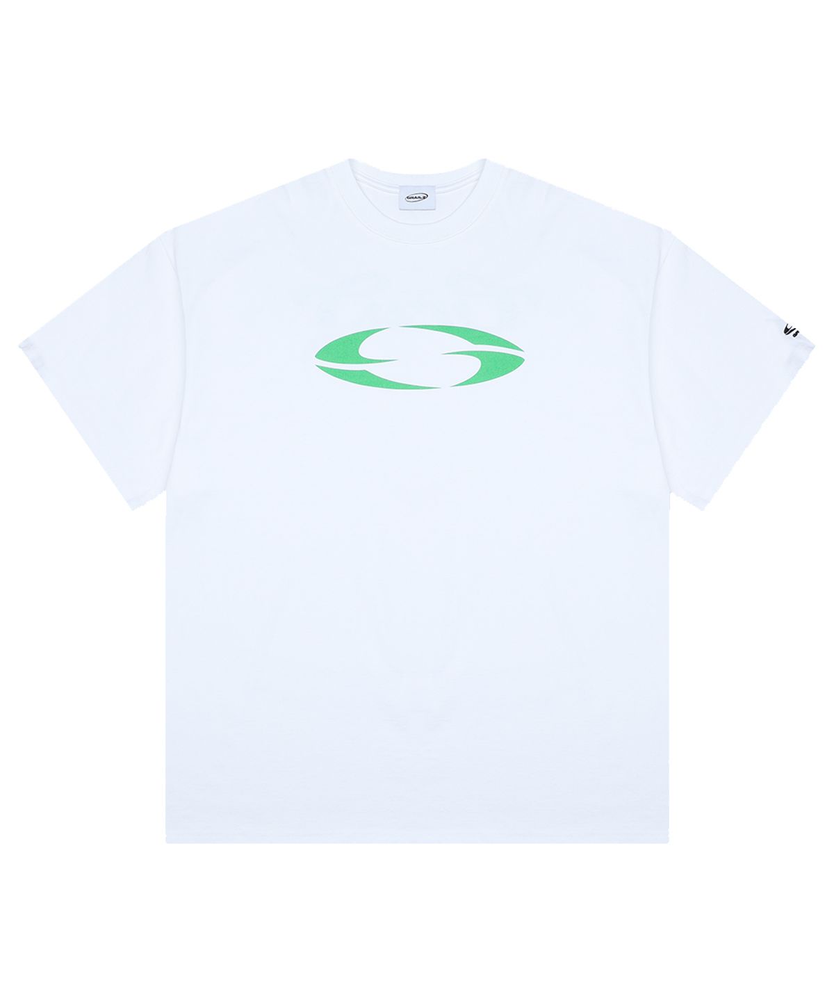 그레일즈(GRAILZ) OVAL LOGO T-SHIRTS [WHITE/GREEN]