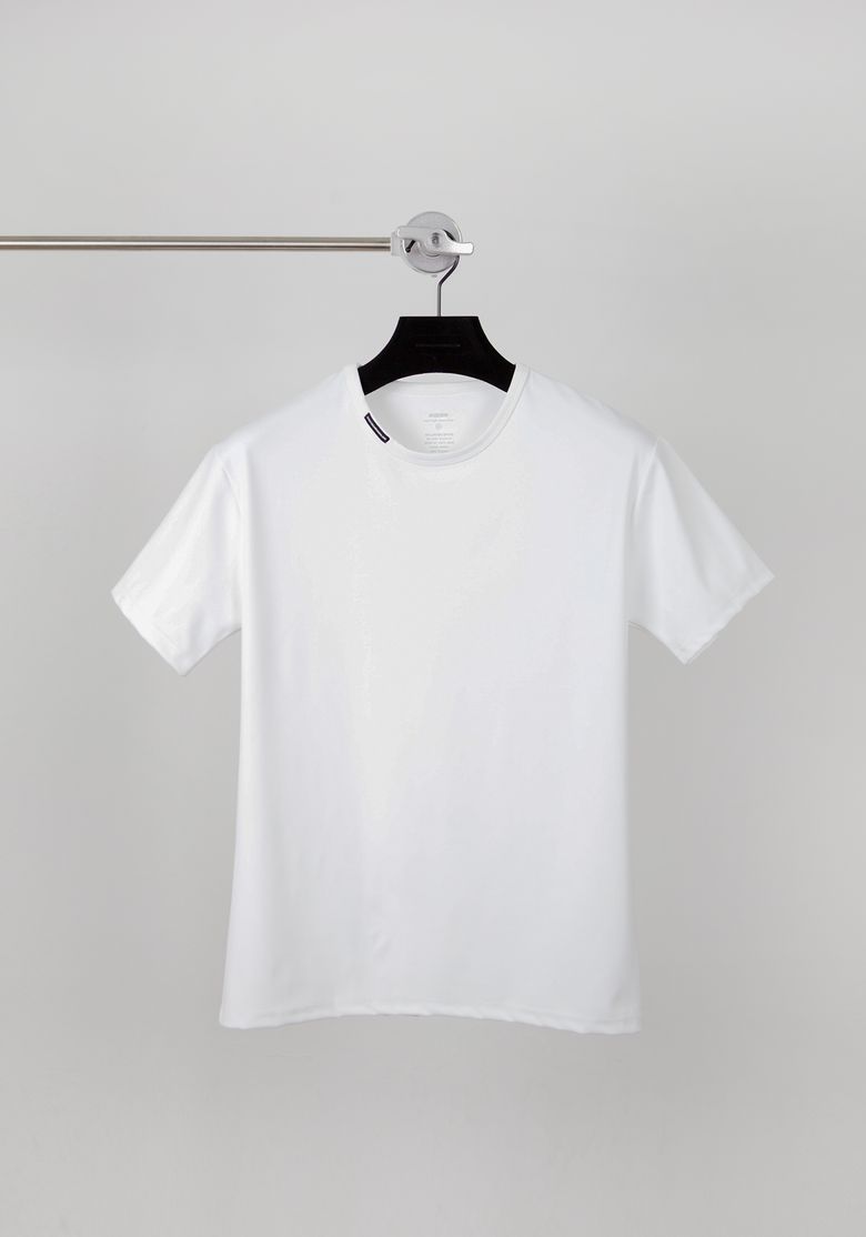 LABEL SLIM-TENSION T-SHIRT_WHITE