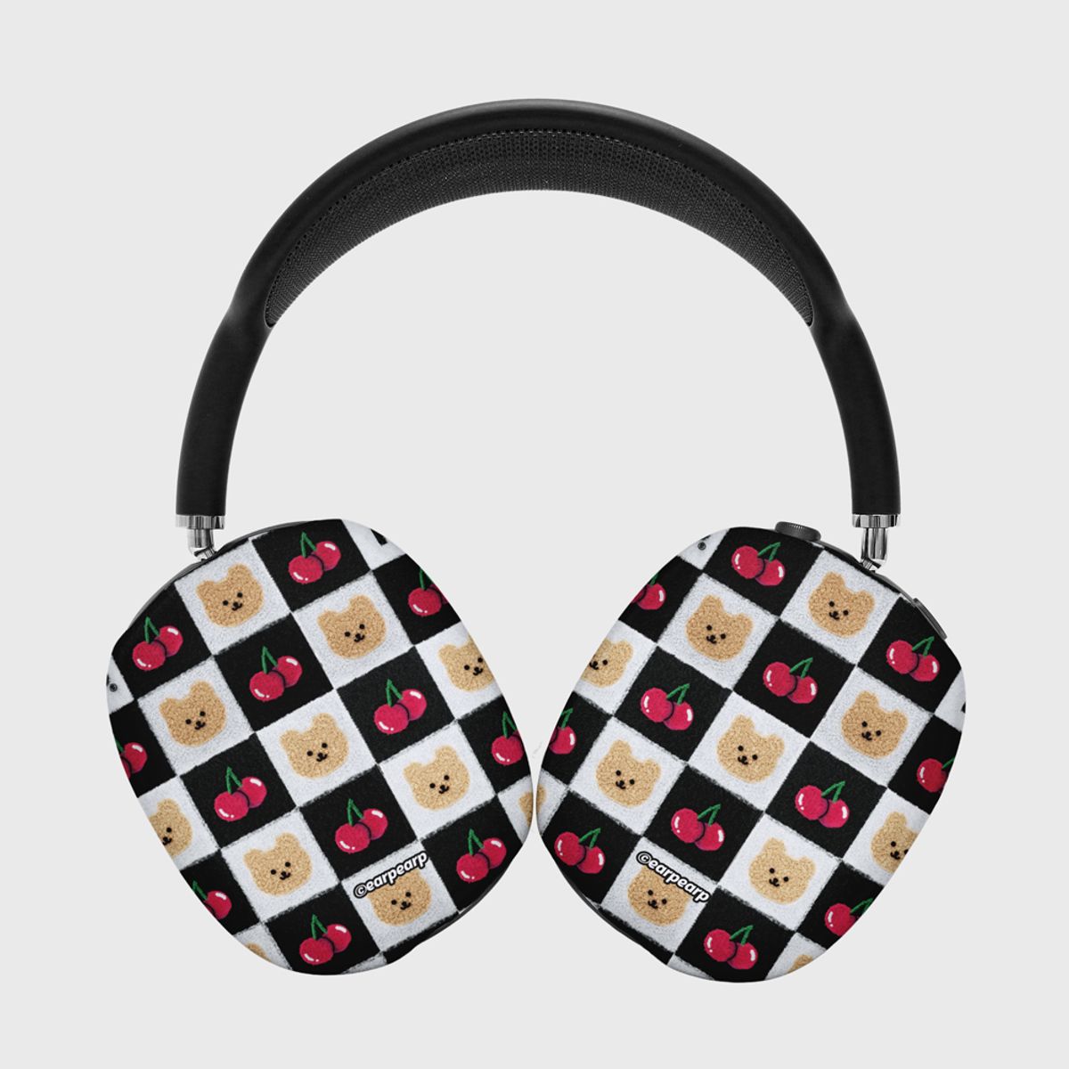 어프어프(EARPEARP) CHECKER BOARD CHERRY COVY-BLACK(에어팟맥스-하드)