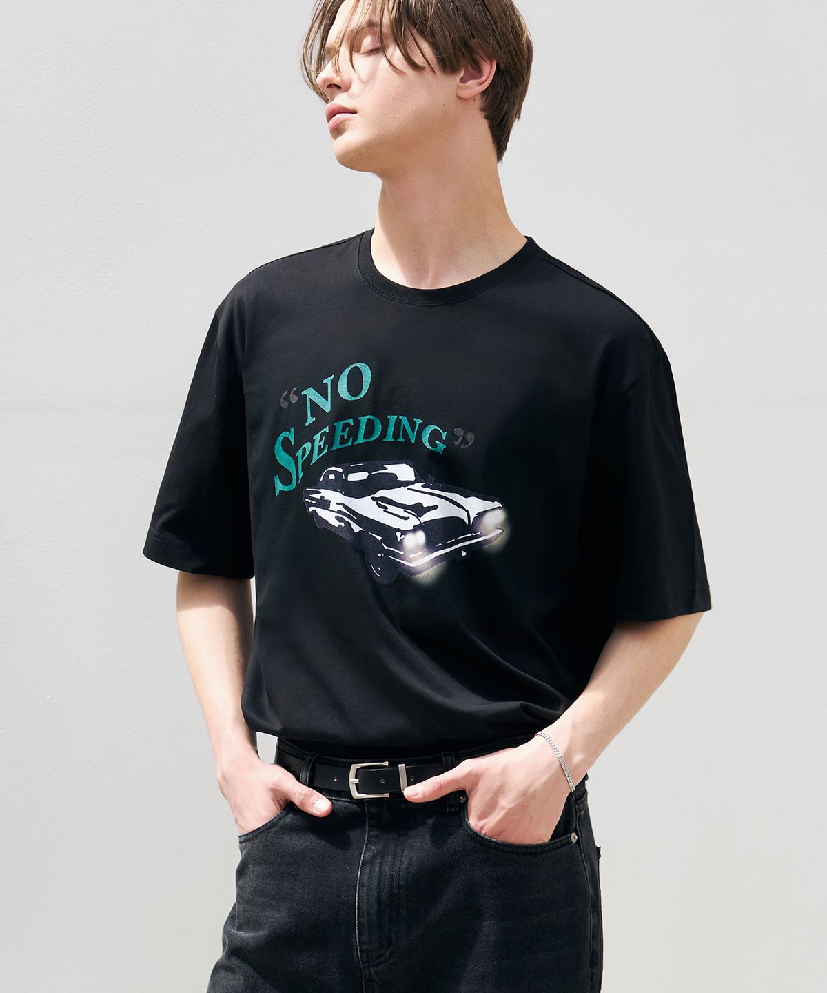 드로우핏(DRAW FIT) 스피딩 클래식 카 티셔츠 [BLACK]