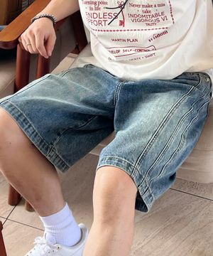 트리플 컷 버뮤다 팬츠_워터블루