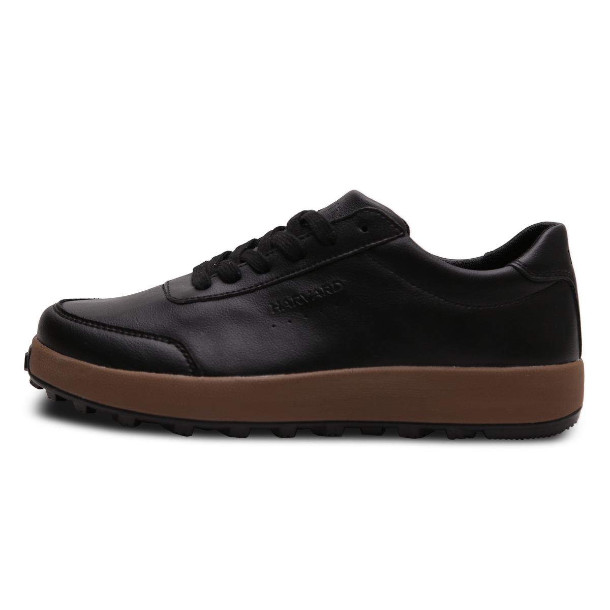 하버드 슈즈(HARVARD SHOES) 아크라 남여공용 스니커즈 가죽 데일리운동화 블랙