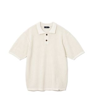 [COOL] OVERSIZED COTTON MESH PK KNIT IVORY