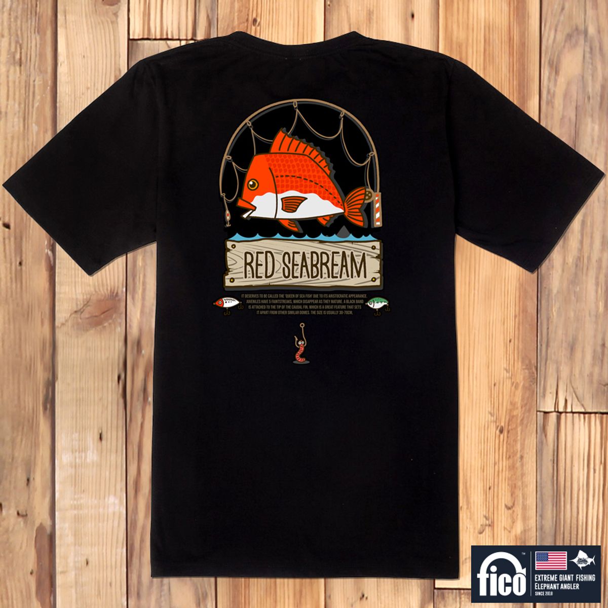 돌돌(DOLDOL) FICO_tshirts-130 익스트림 낚시 브랜드 피코 시즌2 캐릭터 그래픽 디자인 티셔츠