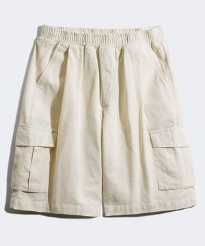 쿨믹스 와이드 린넨 라이크 카고 하프팬츠 크림 SMSP4562