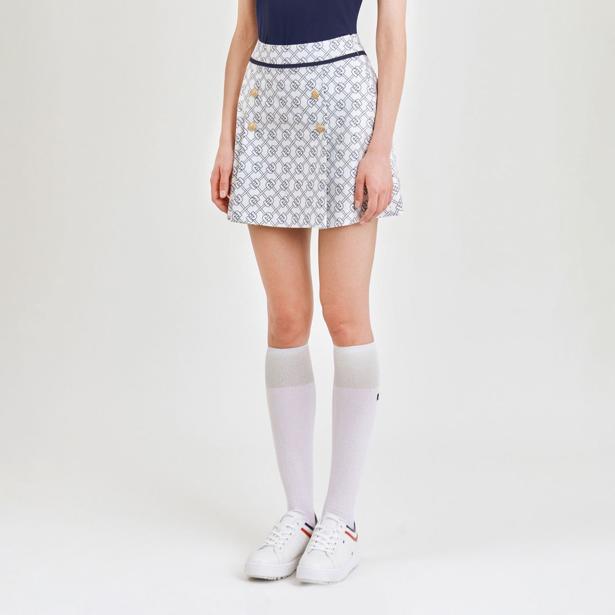 마틴골프(MARTINE GOLF) All-over Symbol Culottes_White