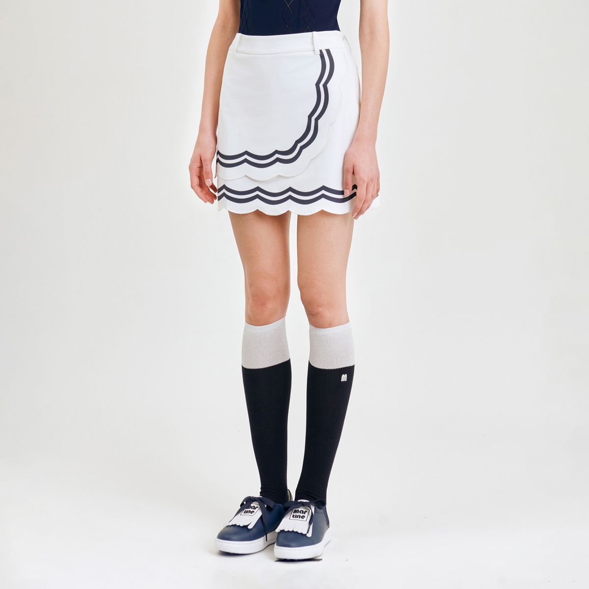 마틴골프(MARTINE GOLF) Wave Wrap Culottes_White