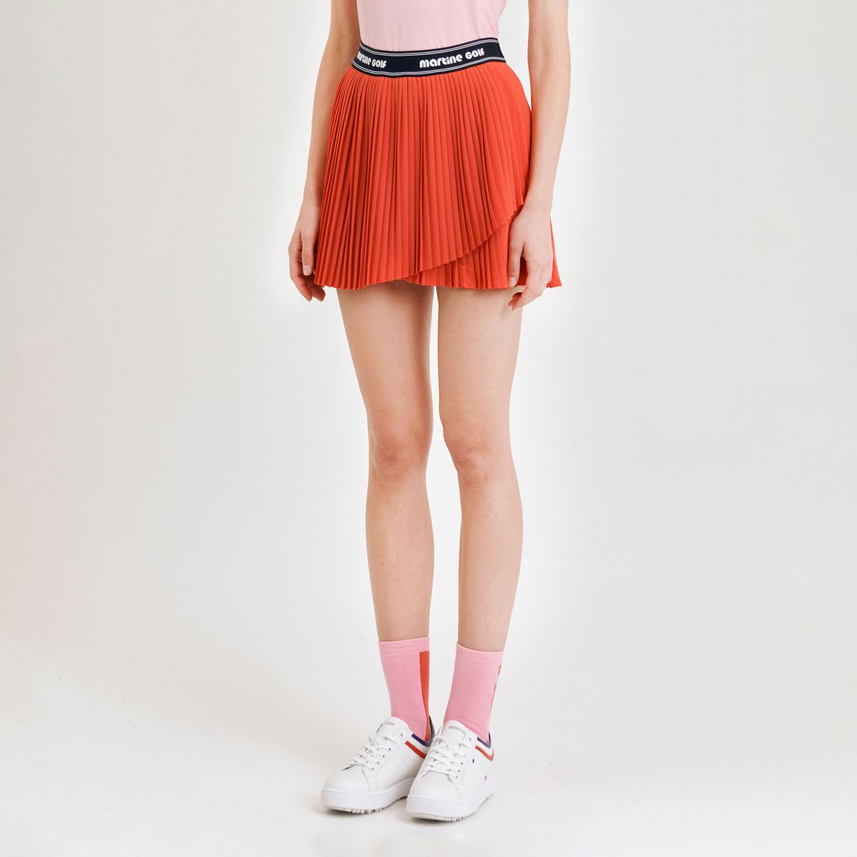 마틴골프(MARTINE GOLF) Banding Pleats Culottes_Orange