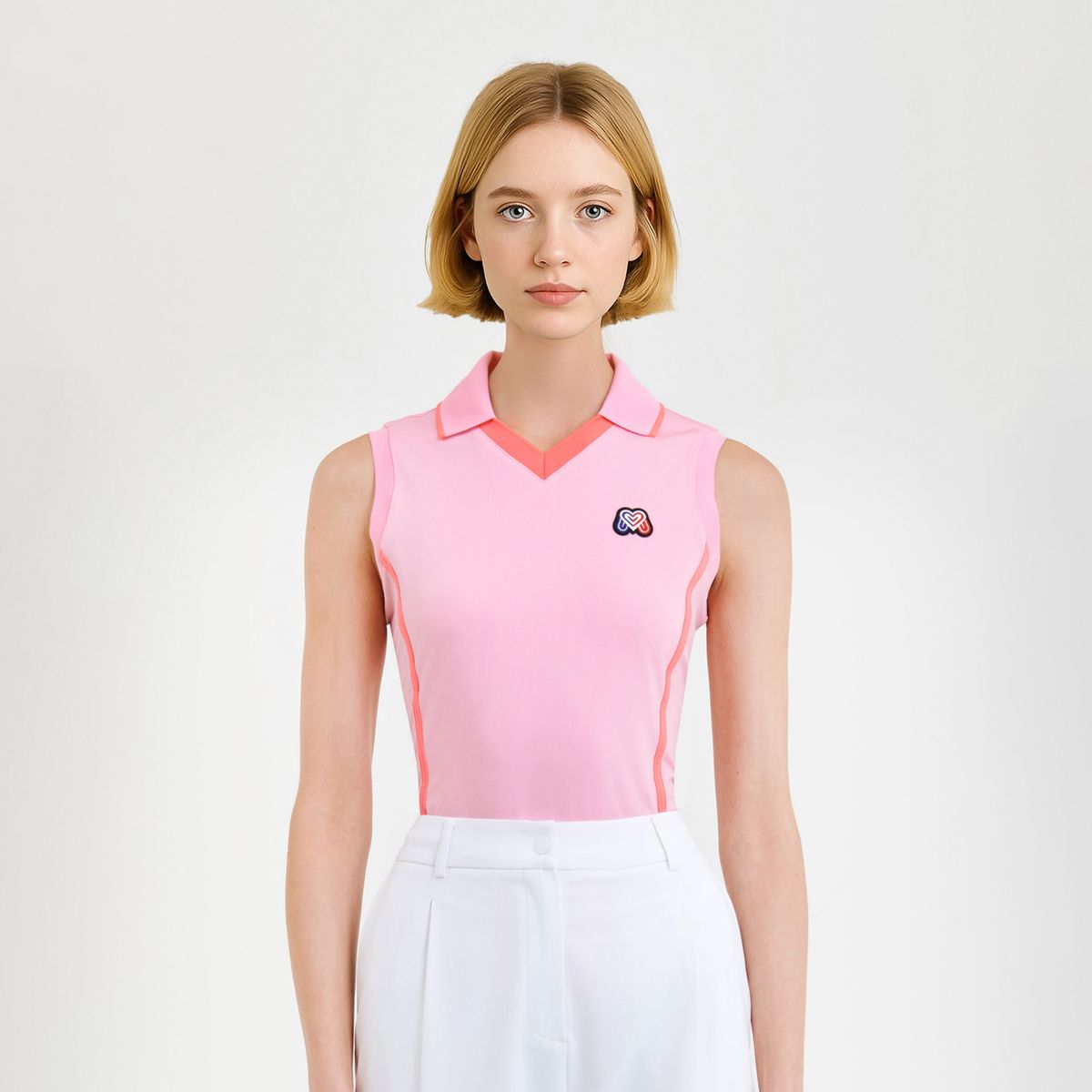 마틴골프(MARTINE GOLF) Color Point Sleeveless Shirts_Pink