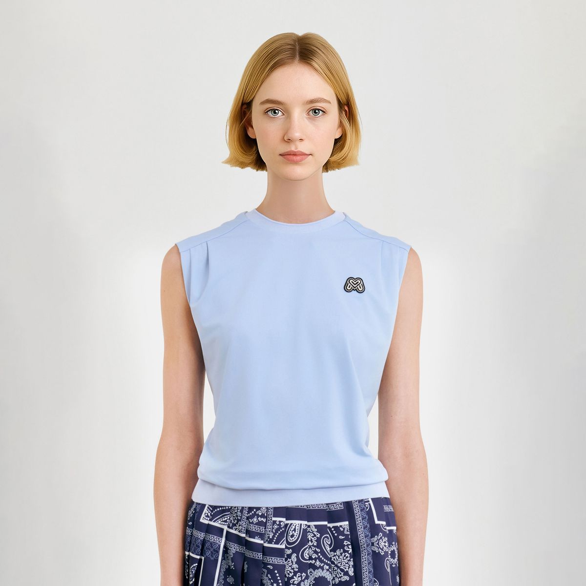마틴골프(MARTINE GOLF) Loose Fit Sleeveless Shirts_S/Blue