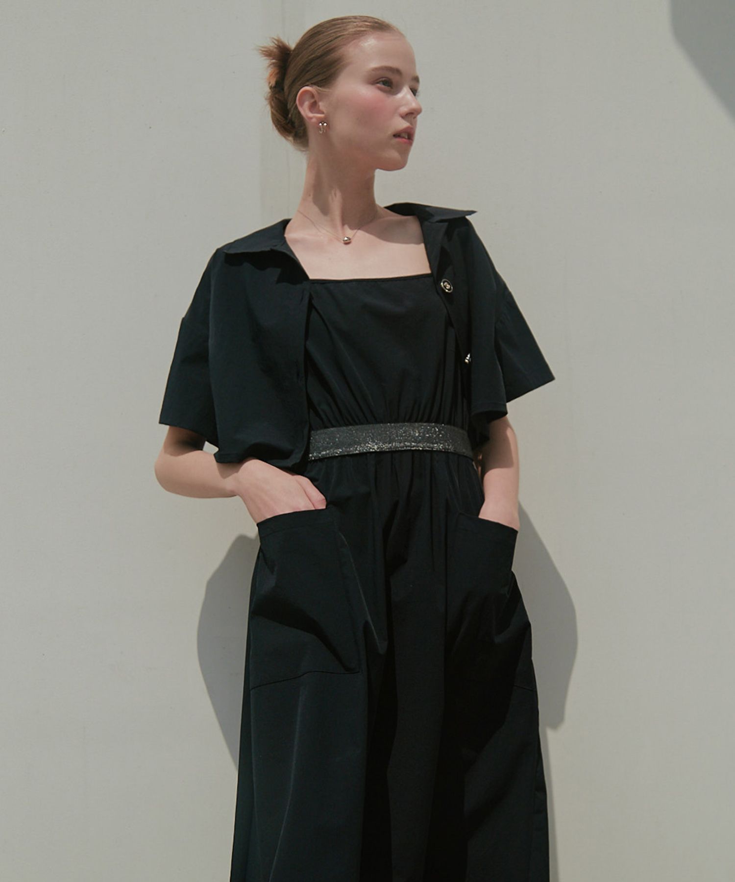 セリーヌレザー 半袖　黒 セリーヌレザー 半袖 黒 CELINE（レザージャケット ・ ブラック/黒色系