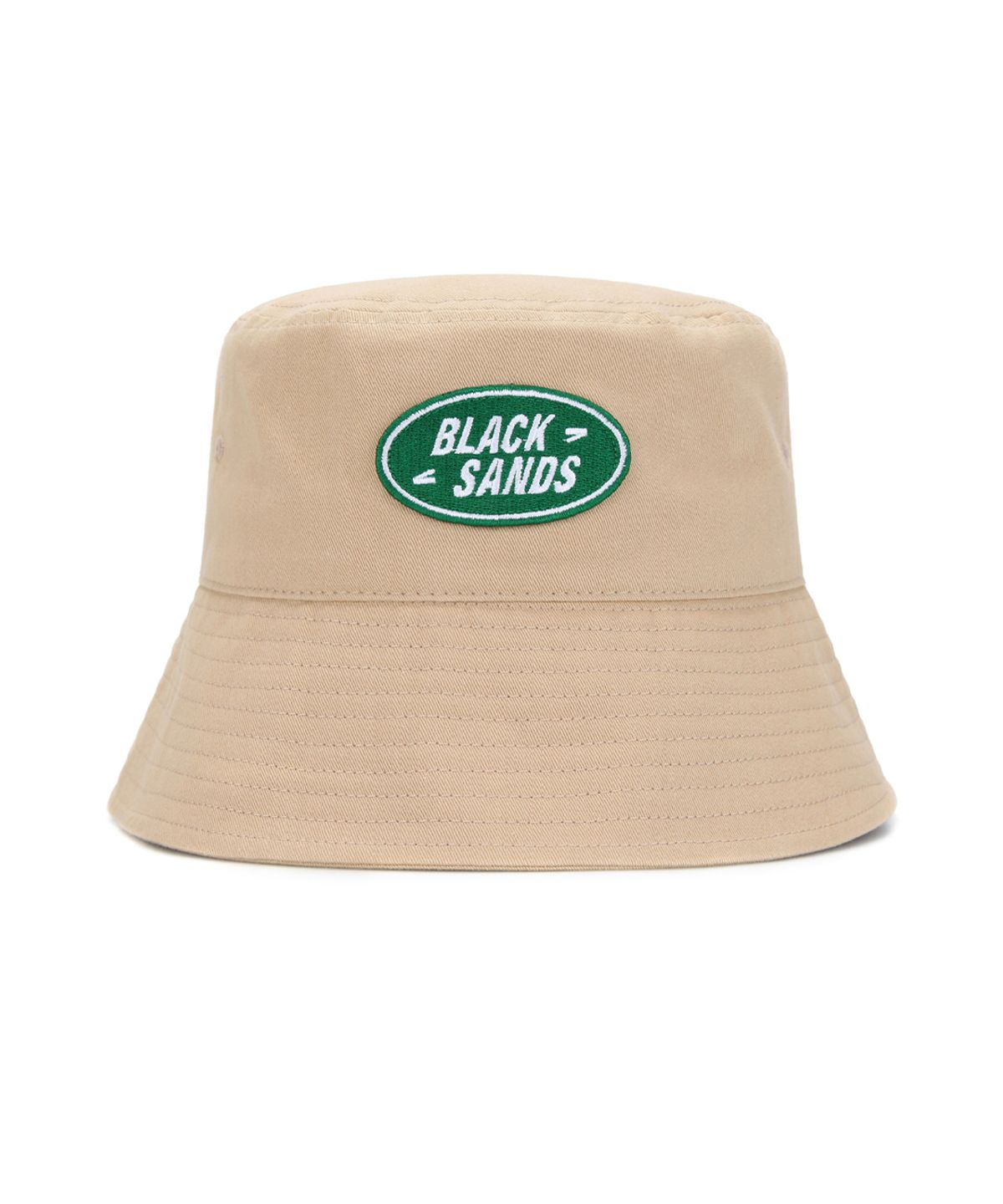 블랙샌즈(BLACK SANDS) 써클 패치 자수 버킷햇_베이지
