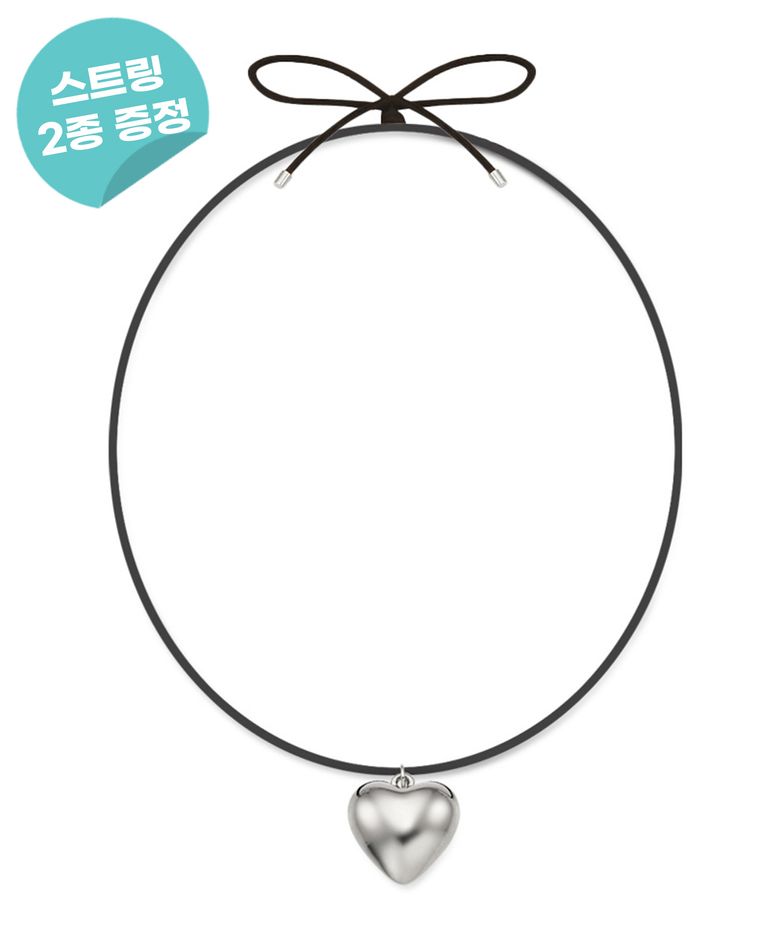 실버 하트 스트링 목걸이 (S) OTNP23504NWW