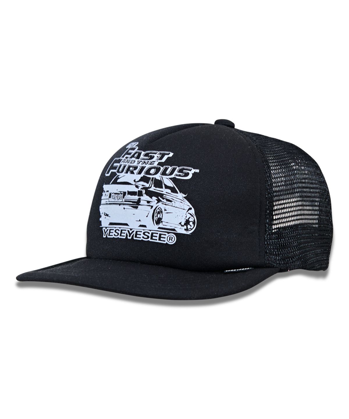 예스아이씨(YESEYESEE) Y.E.S x Fast & Furious Trucker Cap Black