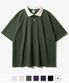 더블코튼 투톤 카라 반팔 티셔츠 더스티카키 SJST1412