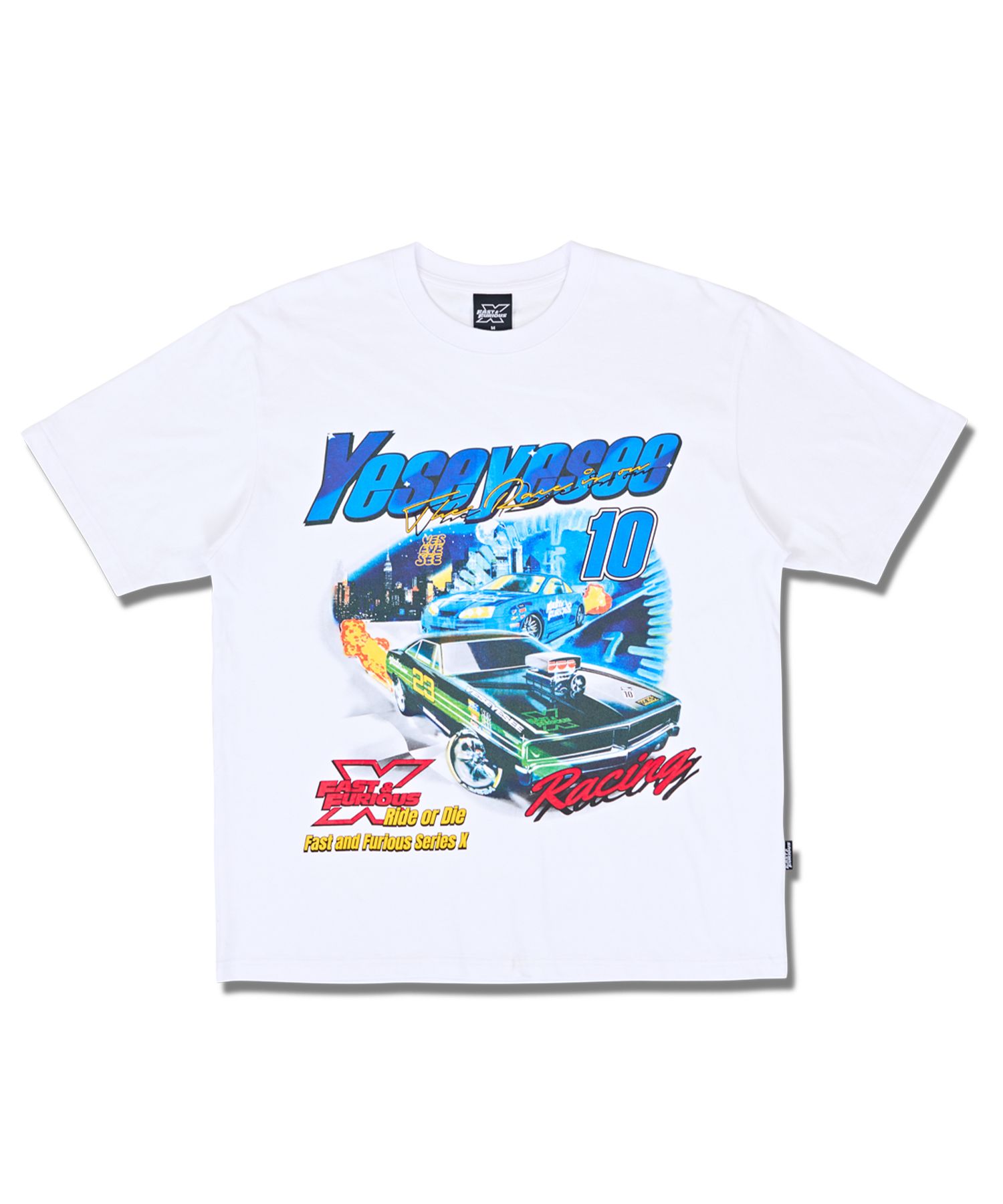 さらに100円引◆YESEYESEE◆Y.E.S x Fast & Furious Racing Tee MUSINSA | YESEYESEE YES x Fast & Furious Racing Tee White