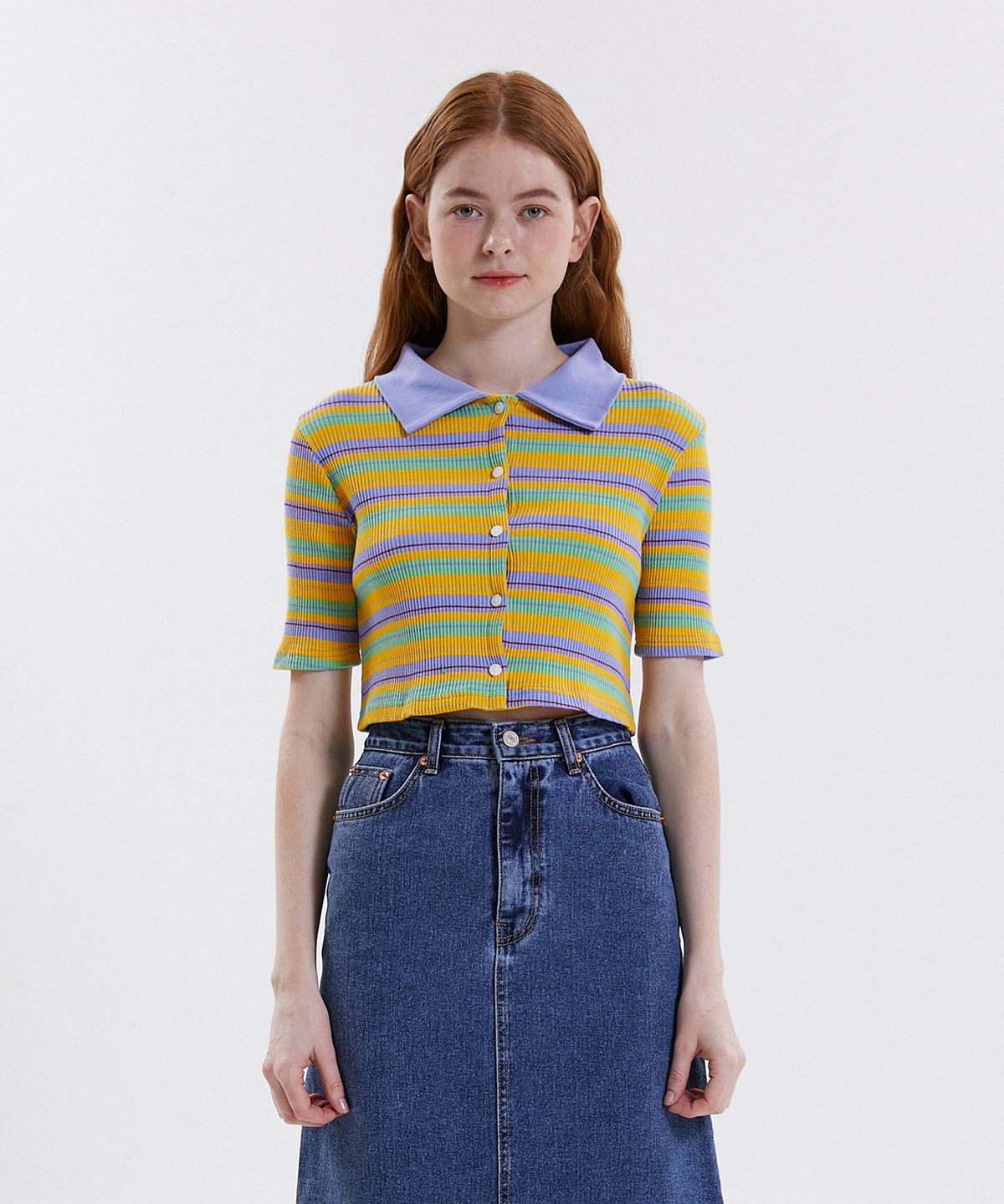 핑크파인애플(PINKPINEAPPLE) MIO COLOR SHIRT_YELLOW