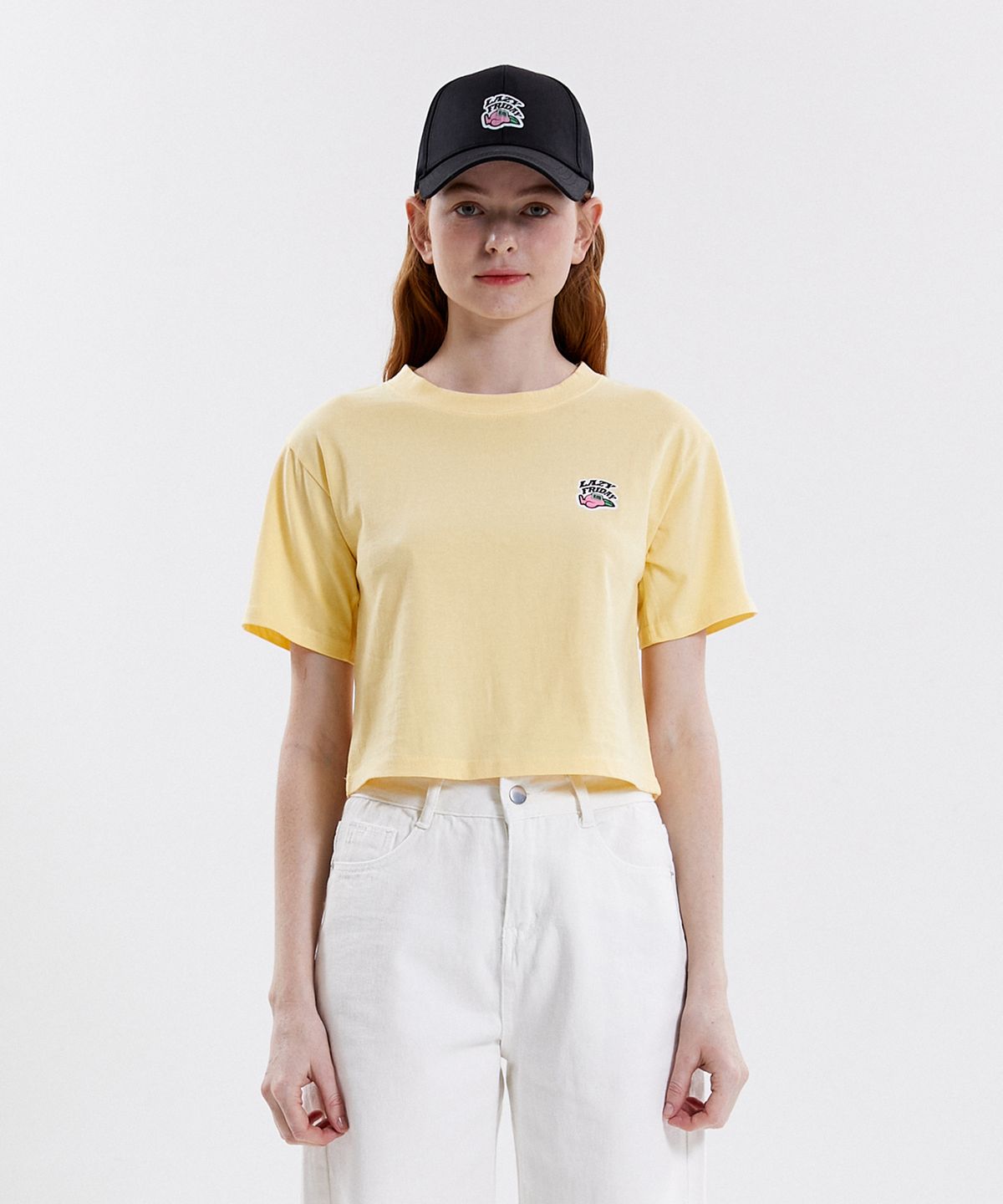 핑크파인애플(PINK PINEAPPLE) L.F CROPPED TS_YELLOW