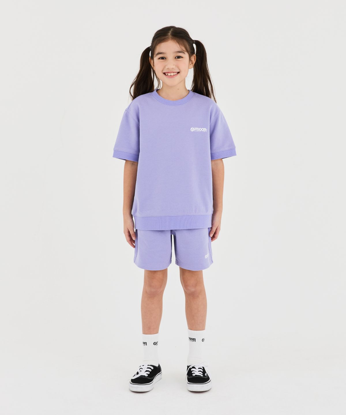 아웃도어 프로덕츠 키즈(OUTDOOR PRODUCTS KIDS) 숏 스웻 세트 (퍼플) 658435_PP