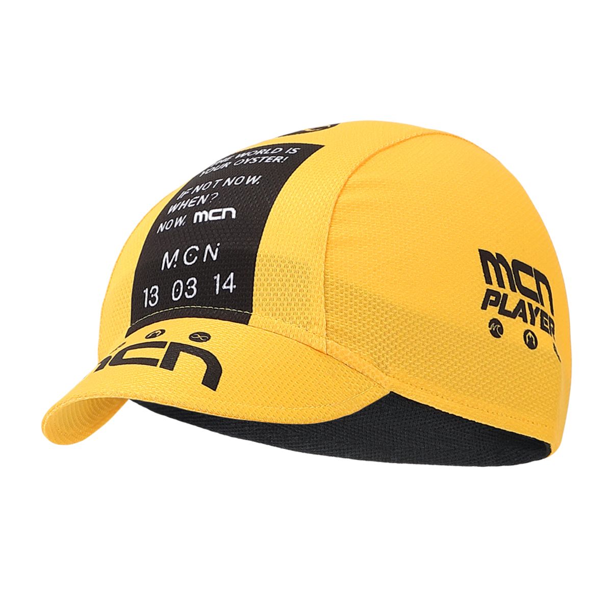 엠씨엔스포츠(MCNSPORTS) 크롬 옐로우 자전거사이클링캡 쪽모자 이너캡