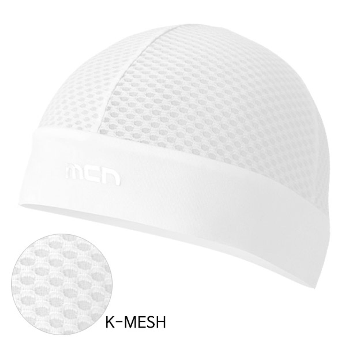 엠씨엔스포츠(MCNSPORTS) K-매쉬 스컬캡 화이트 자전거 사이클 쪽모자 조각모