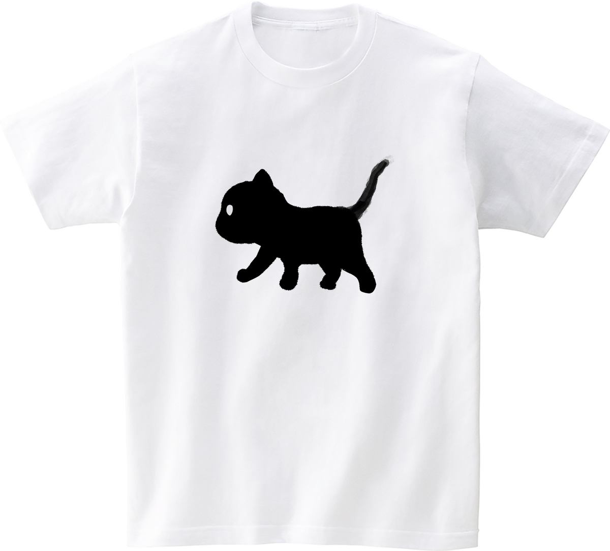 어썸어스(AWESOMEUS) WALKING BLACK CAT 반팔 티셔츠 화이트