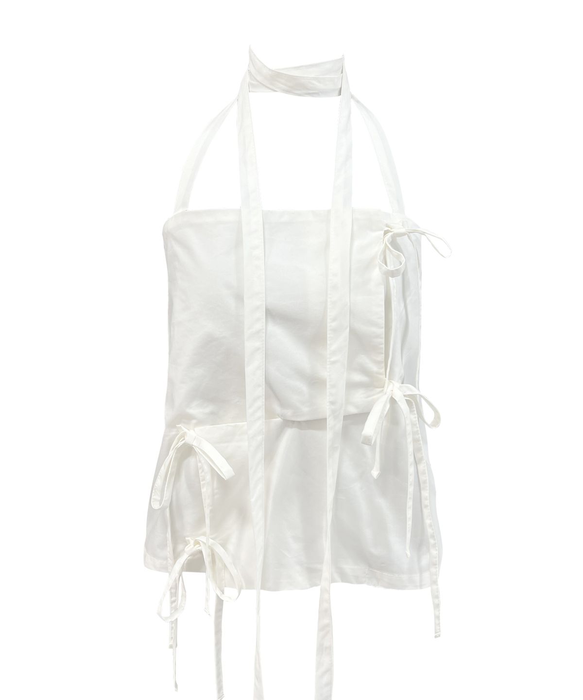 쎄쎄쎄(SETSETSET) SIGNATURE CROSSOVER RIBBON TANK TOP WHITE