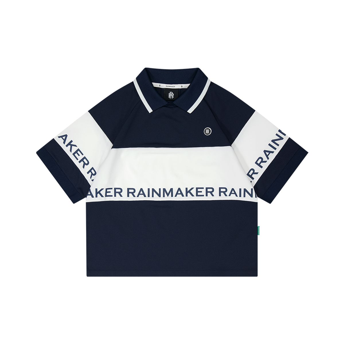 레인메이커(RAINMAKER) W BLOCK OVERFIT T-SHIRTS(NAVY)_R32WCT02NV