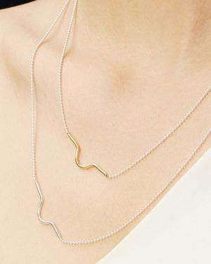 기와 라인 포인트 목걸이 Giwa line point necklace