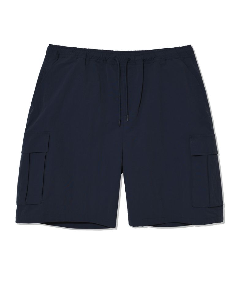 [ONEMILE WEAR] 나일론 릴렉스 핏 카고 쇼츠 네이비