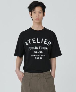 아뜰리에 프린트 티셔츠_블랙