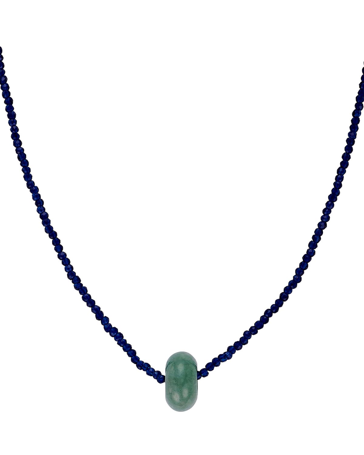 바이물드(BY MULDE) 남청색 비즈 옥 목걸이 Navy beads jade necklace