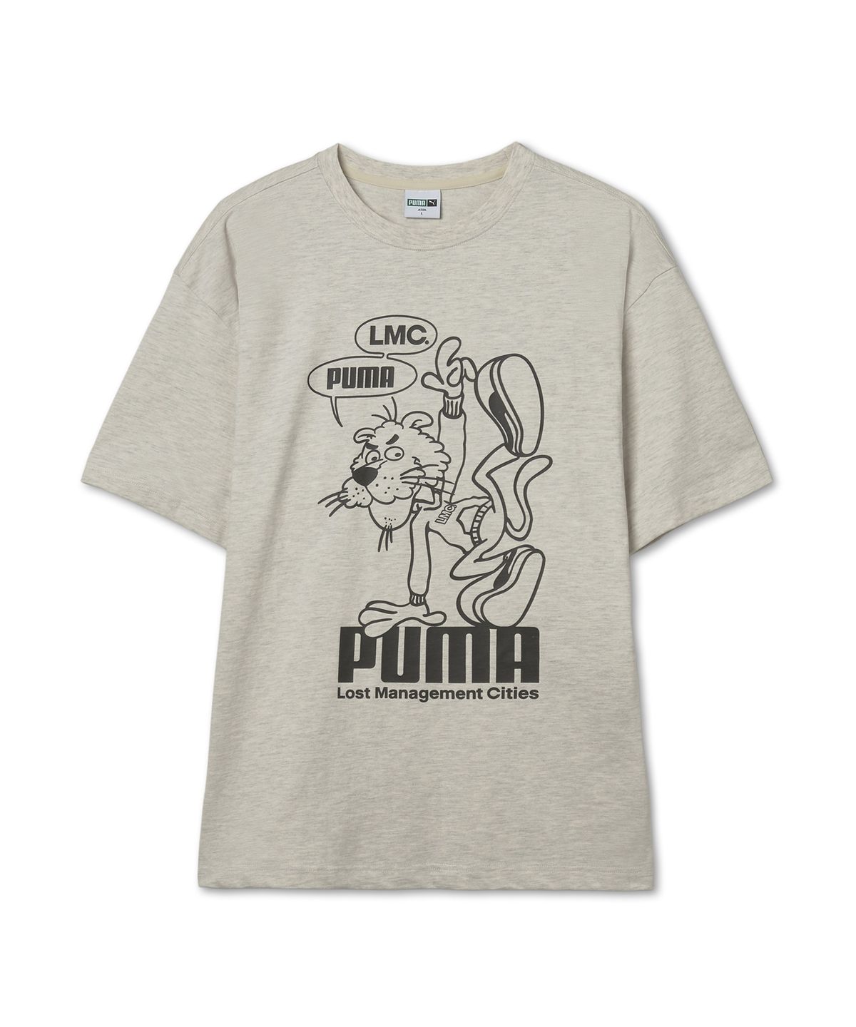 푸마(PUMA) 푸마ⅩLMC 그래픽 반소매 티셔츠 - 라이트 베이지 / 940067-02
