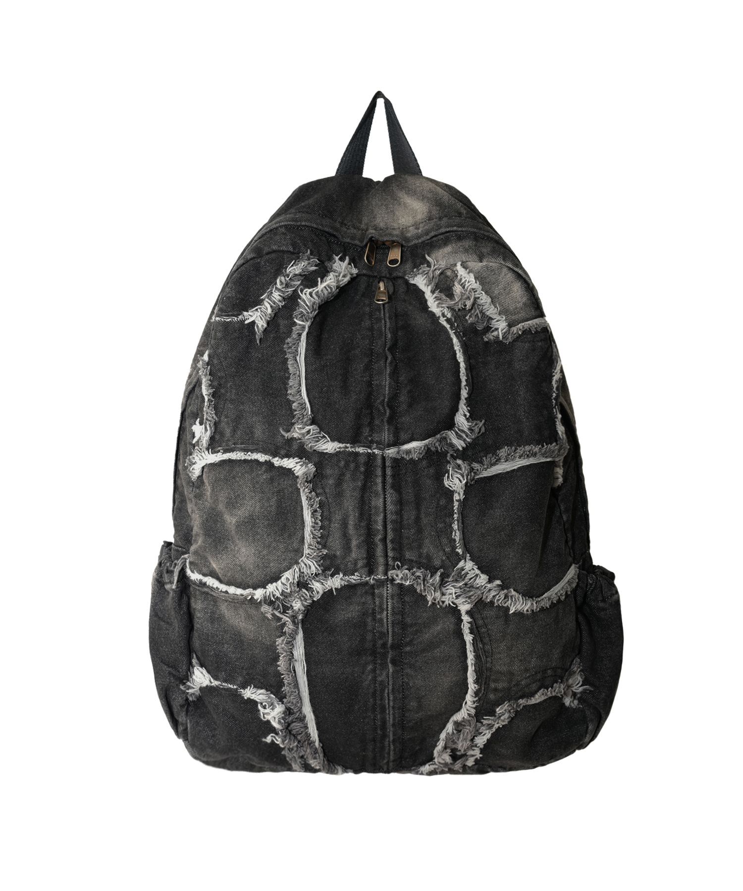 MUSINSA | IUGAMAKARAS Washed Denim Turtle Backpack (Black)