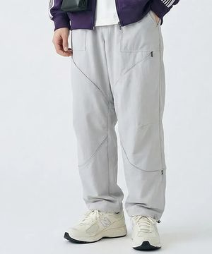 nylon zip slide pants [grey]