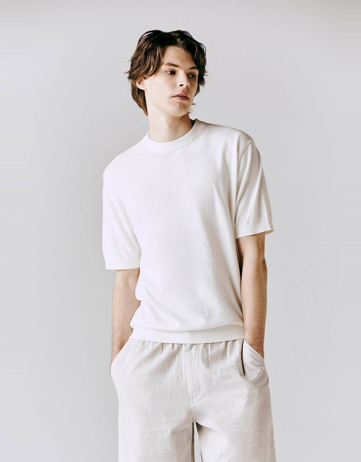 지오다노(GIORDANO) 크루넥 반팔 니트(14gg) 053512 [3color]