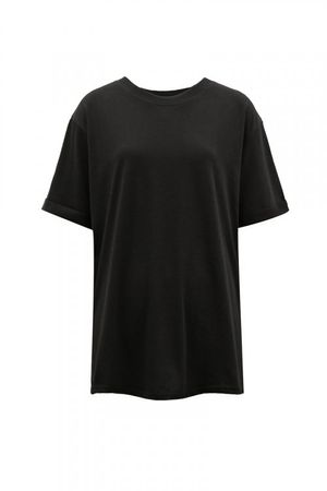 루즈핏 리사이클 반팔티셔츠- 블랙
