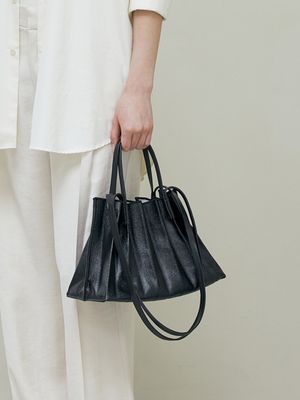 Lucky Pleats Canvas Coated Shopper S (3color)