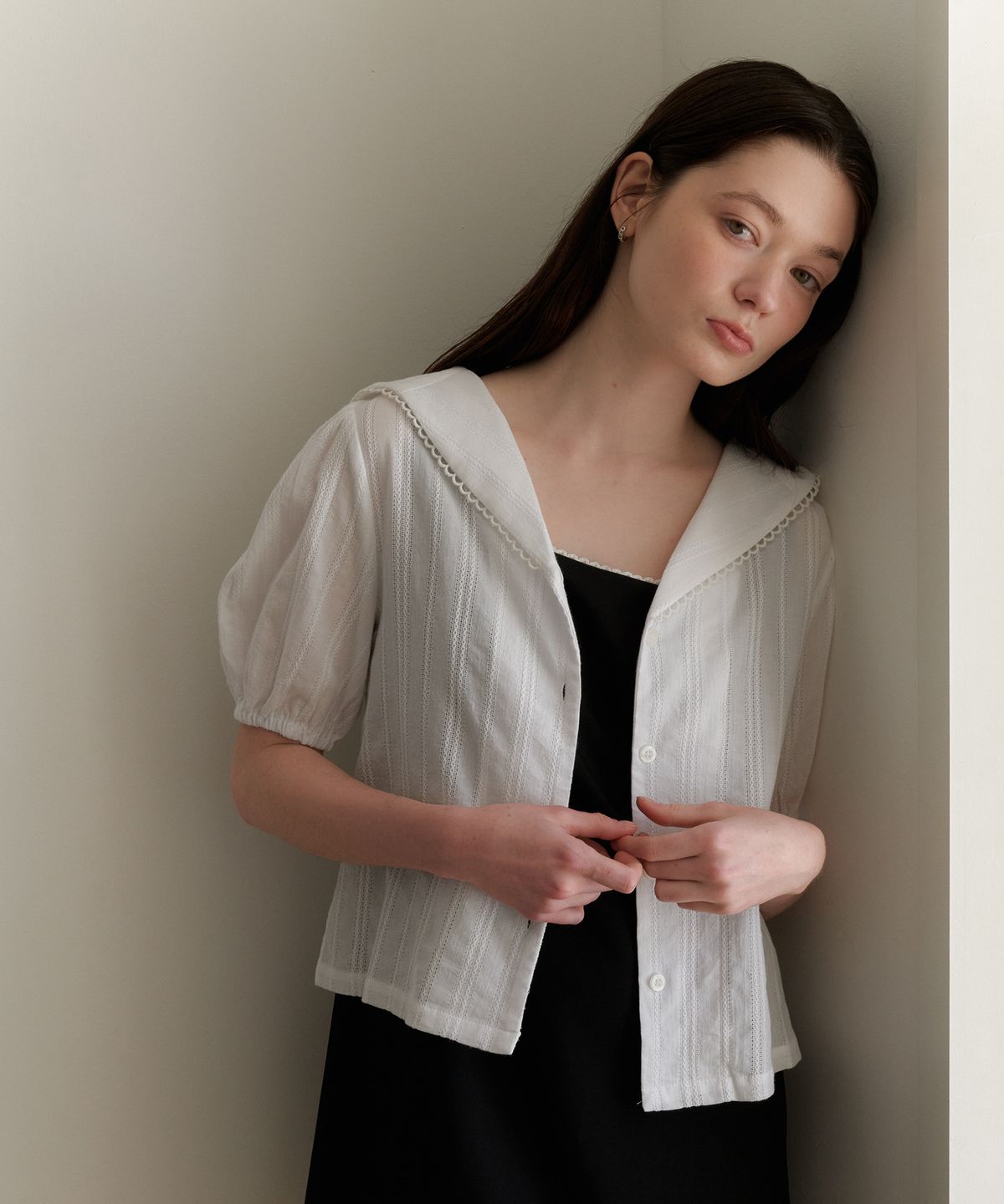 엽페(YUPPE) MOON LACE SHIRT_WHITE