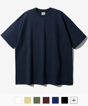 플로우 크루넥 반팔 티셔츠 다크네이비 SJST1408