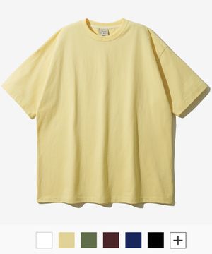 플로우 크루넥 반팔 티셔츠 레몬옐로우 SJST1408