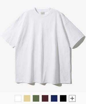 플로우 크루넥 반팔 티셔츠 화이트 SJST1408