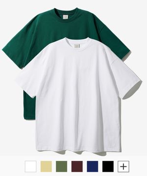 [2PACK] 플로우 크루넥 반팔 티셔츠 13종 2PACK SJST1408