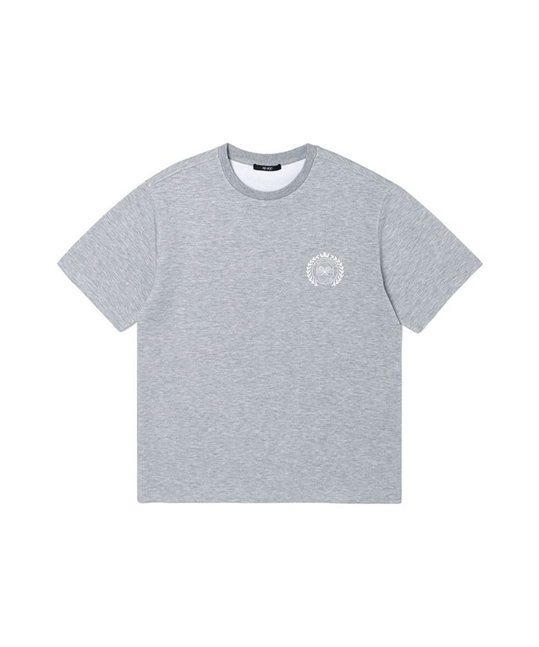 포인트 아트웍 반팔 티셔츠 (M-GREY) (HZ5ST80-51)
