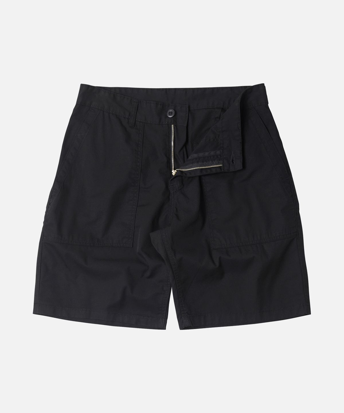 프리즘웍스(FRIZMWORKS) CHINO WIDE FATIGUE SHORTS _ BLACK