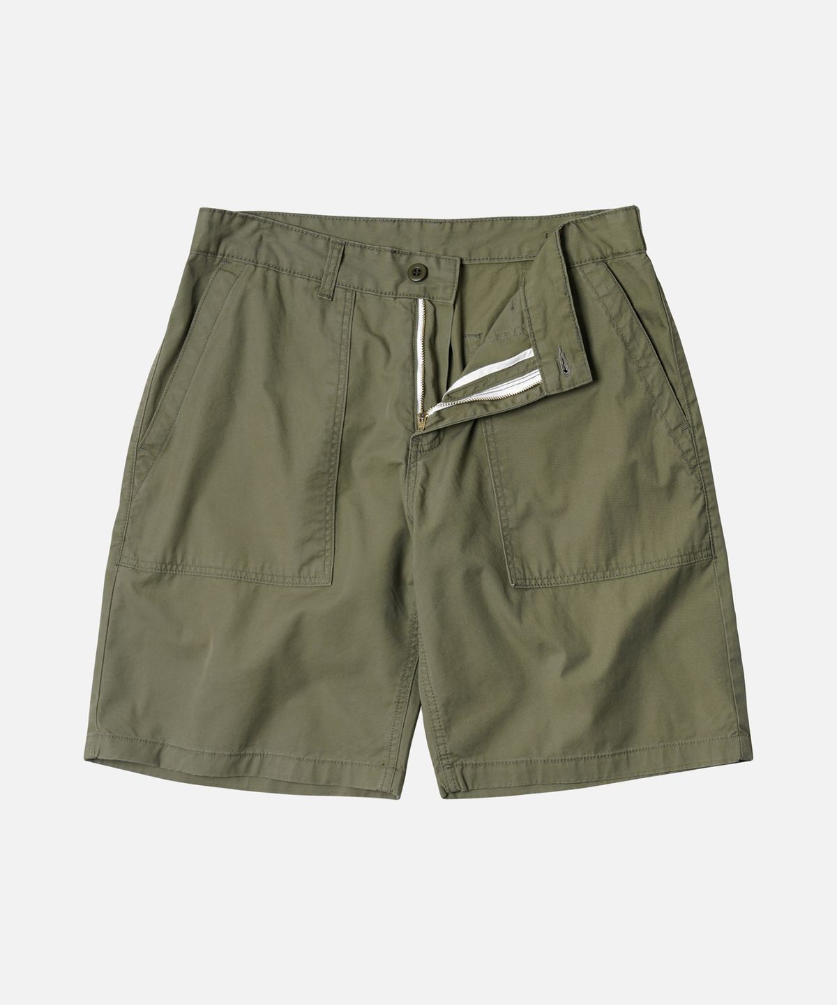 프리즘웍스(FRIZMWORKS) CHINO WIDE FATIGUE SHORTS _ OLIVE